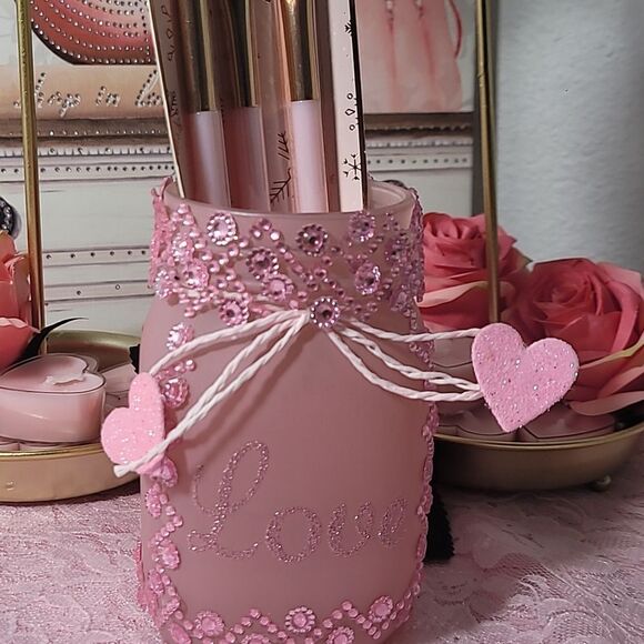 BEAUTY MUSE PRO Ser of 3 Brushes Pink with Holder 1882 - Picture 3 of 3